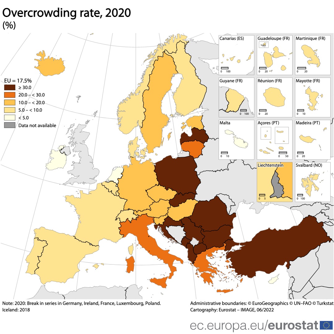 How crowded are EU’s homes?